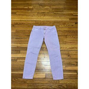 Earnest Sewn Women's Slim Ankle Jeans Light Purple Denim Size 28 Mid Rise